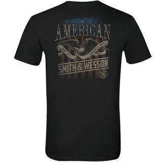 S&W Mens Vintage American Eagle Premium S/S Tee Black - LG