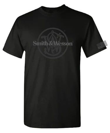 S&W Logo Overlay Premium Tee Black - 2X