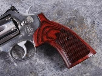 K&L Grip Round Conversion Target Rosewood Checkered