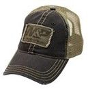 S& W M&P Distressed OD Green Logo and Mesh Back Cap