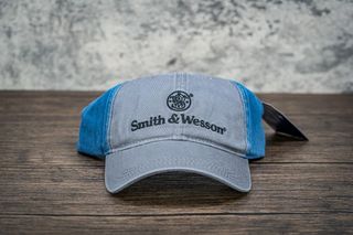 S&W Washed Blue/Grey Cap with Stacked Logo