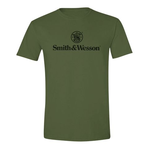 S&W Authentic Logo Tee in Military Green - 2XL