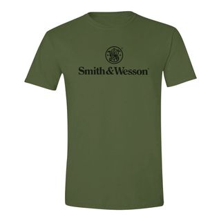 S&W Authentic Logo Tee in Military Green - XL