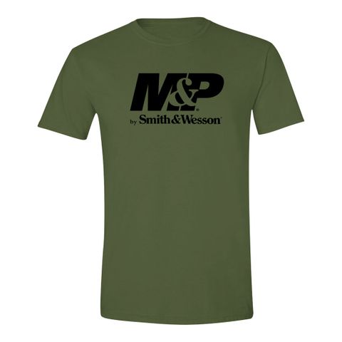 M&P (by S&W) Authentic Logo Tee in Military Green - LG