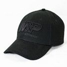 M&P Black on black cap with 3D embroidered outline M&P Logo