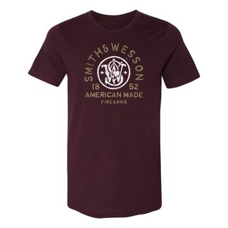 S&W Arched American Made Firearms Premium Tee - Oxblood -2XL