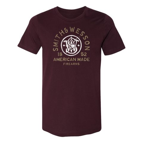 S&W Arched American Made Firearms Premium Tee - Oxblood -2XL