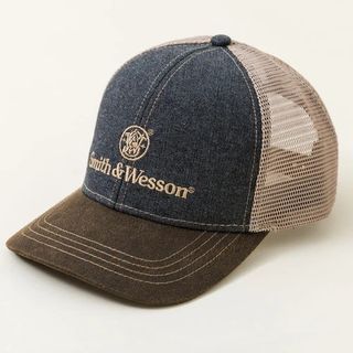 S&W Logo - Two-Tone Denim / Off-White Trucker Cap