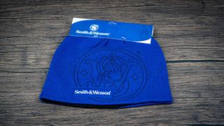 S&W Reversible Black & Blue Knit Beanie
