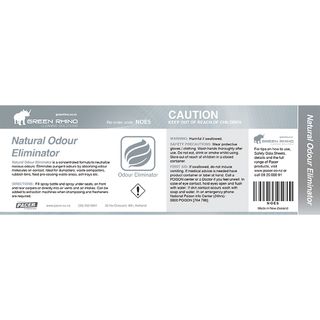 GREEN RHINO® NATURAL ODOUR ELIMINATOR HALF LABEL