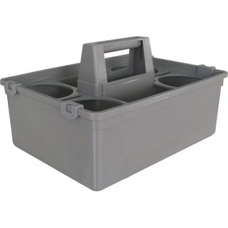 CADDY TRAY WITH 4 BOTTLE HOLDERS GREY
