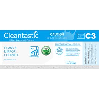 CLEANTASTIC™ C3 HALF LABEL GLASS & MIRROR CLEANER