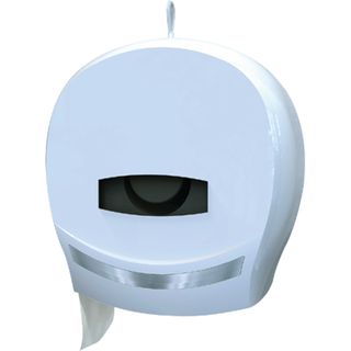 TOILET ROLL DISPENSER WHITE SINGLE ROLL