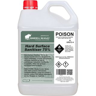 GREEN RHINO&reg; HARD SURFACE SANITISER 75%