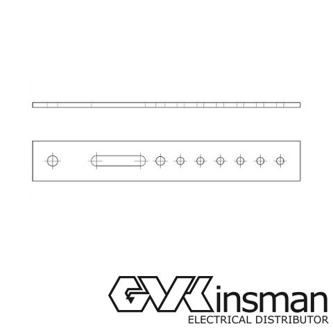 EARTH BAR FOR NBN LATTICE TOWER, SLOTTED MOUNTING HOLES, STR