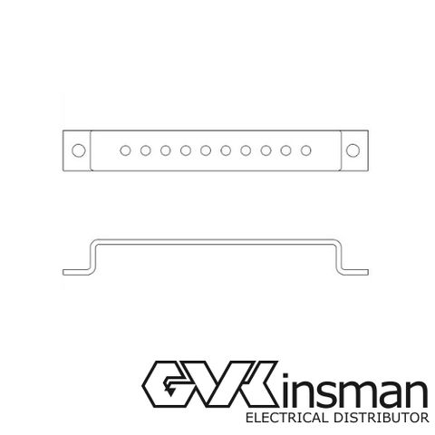 EARTHBAR ONLY,UNMOUNTED VHA TYPE1 SINGLE HOLE, BENT, TINNED