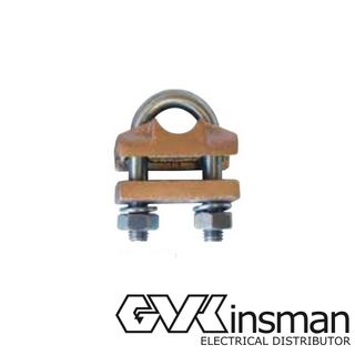 EARTH ROD CLAMP COPPER - 17-19MM ROD - 3 TAPS - 50-120MM²