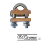 EARTH ROD CLAMP COPPER - 17-19MM ROD - 3 TAPS - 50-120MM²