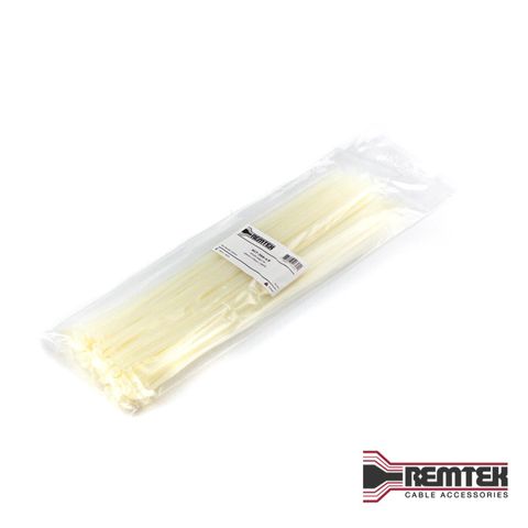 CABLE TIE 369MM L X 4.8MM W NATURAL BAG OF 100