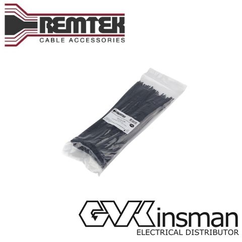 CABLE TIE 301MM L X 4.8MM W BLACK BAG OF 100