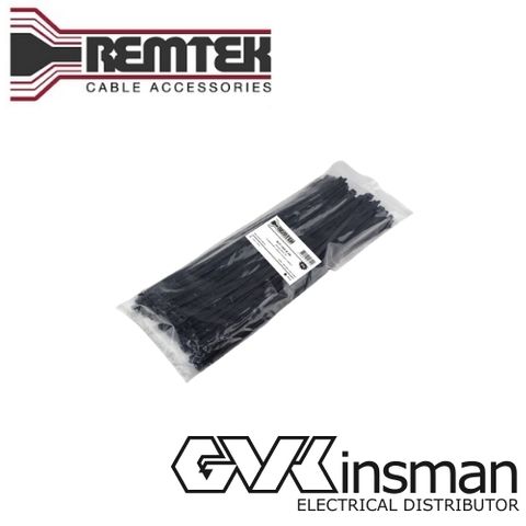 CABLE TIE BLACK 450 X 8MM W BLACK BAG OF 100