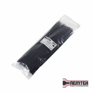 CABLE TIE 369MM L X 4.8MM W BLACK BAG OF 100