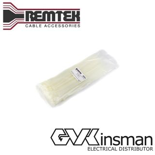 CABLE TIE 380MM L X 7.6MM W NATURAL BAG OF 100