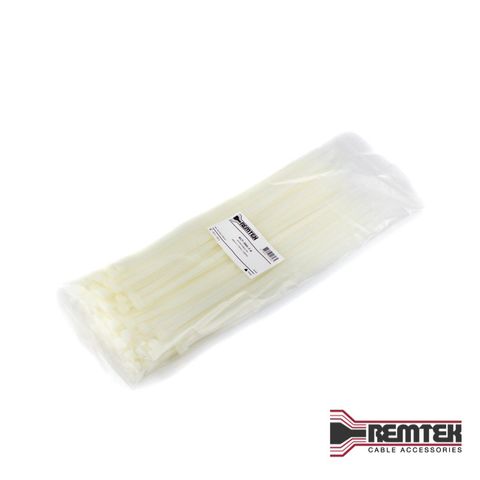 CABLE TIE 380MM L X 7.6MM W NATURAL BAG OF 100