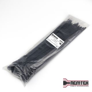 CABLE TIE 550MM L X 13MM W BLACK EXTRA HEAVY DUTY BAG OF 100
