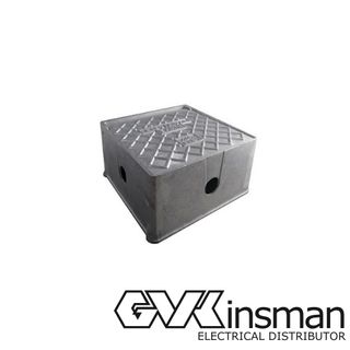 CONNECTION BOX ALUM FOR EARTH ROD - 140MM X 140MM X 76MM