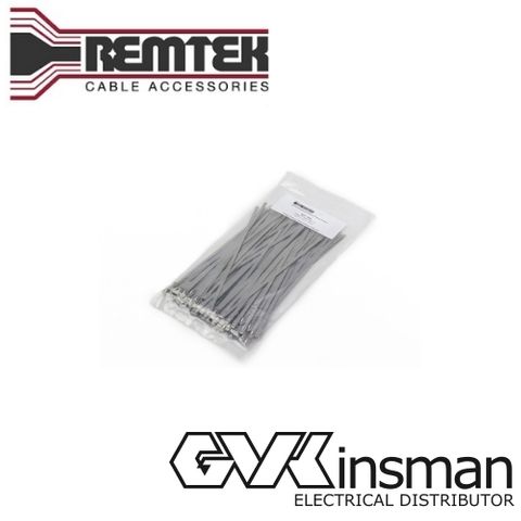 STAINLESS STEEL CABLE TIES 200 X 4.6MM WIDE (100PK)