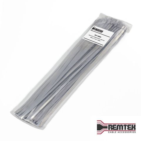 STAINLESS STEEL CABLE TIES HD 680 X 7.9MM WIDE (100PK)