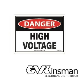 ADHESIVE DANGER DECAL - HIGH VOLTAGE - ROLL / 250