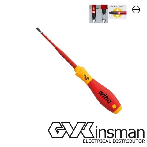 WIHA SLOTTED SLIM FIX SCREWDRIVER INDIVIDUAL SOFT FINISH