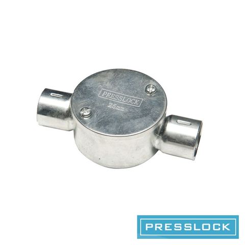 25MM 2 WAY METAL SHALLOW JUNCTION BOX