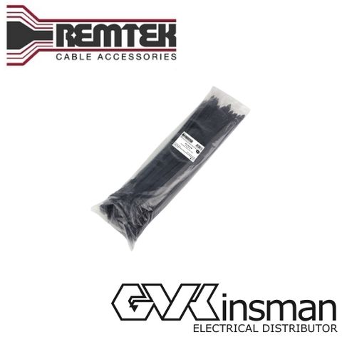 CABLE TIE 550MM L X 8MM W BLACK EXTRA HEAVY DUTY (BAG OF 25)