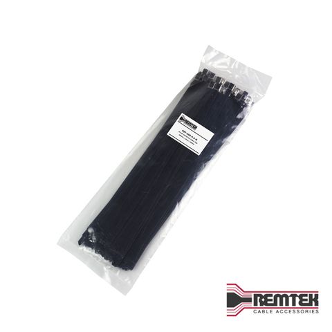NYLON COATED S/S CABLE TIES 360MM LONG  X 4.6MM WIDE (100PK)