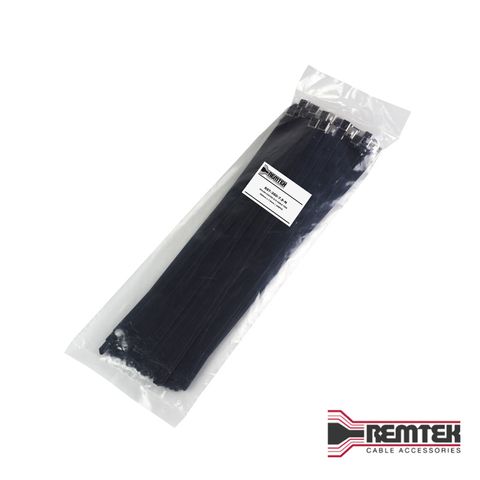 NYLON COATED S/S CABLE TIES 360MM LONG X 7.9MM WIDE (100PK)
