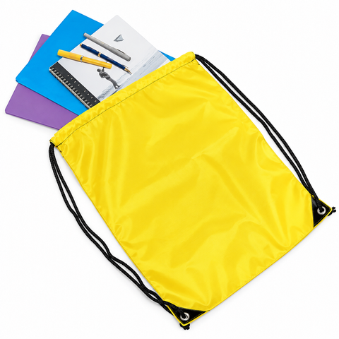 Yellow Drawstring Bag Yellow