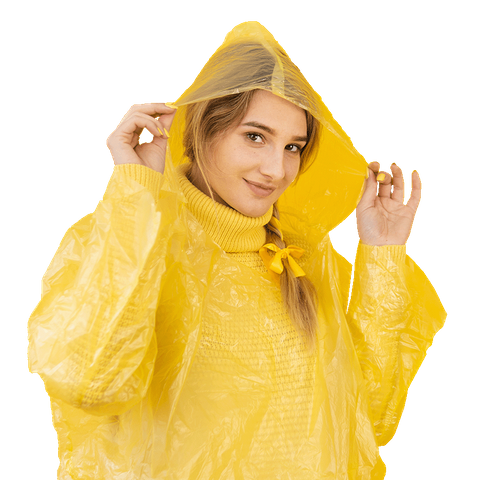 Emergency Poncho - Disposable light weight 
one size fits most