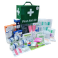 Premium 1-50 Person First Aid Kit in  Large Metal Portrait Wall Mount Green Box