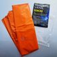 Premium Emergency Poncho -  Premium weight - Usually Disposable but can be reused 
one size fits most - Orange outside for visibility - Silver inside to help retain body warmth