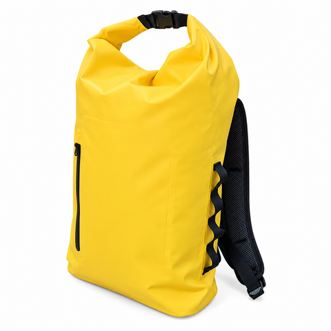 Dry Bag Back Pack XL - Padded Back and Shoulder Straps - Yellow - NO PRINT - READY TO PRINT