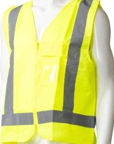 Hi Viz Yellow Safety Vest with Silver Reflective Tape  TTMC-W size 2XL