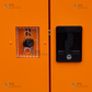 Civil Defence Large Empty Orange Cabinet  2054 (H) x 1000 (W) x 460 (D)cm