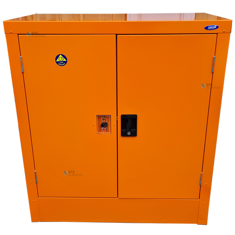Civil Defence Empty Orange Cabinet 1m Tall 1000 (H) x 900 (W) x 460 (D)cm