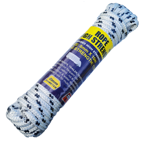 8mm Polyester High Strength Rope - not for life line.
