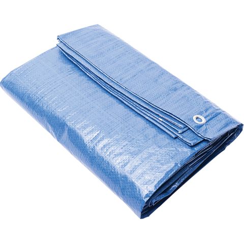 Tarp Poly Blue 3m x 3.6m Medium Weight approximately 120gsm