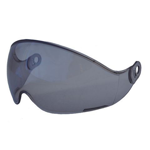 Visor to attach to safety helmet Grey/smoke/charcoal 
comes with attaching parts
Scratch- and fog-resistant