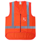 Hi Viz Orange Safety Vest with Silver Reflective Tape  TTMC-W size Medium